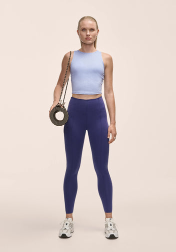 Casall Laser Mesh Crop Top top fitness blu traspirante