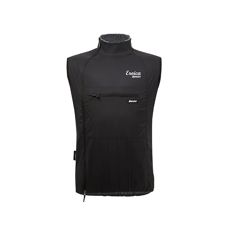 L'Eroica Alpha Pack gilet antivento nero packable