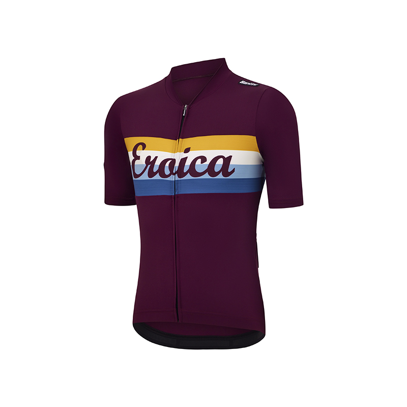 L'Eroica Timo maglia ciclismo manica corta bordeaux traspirante