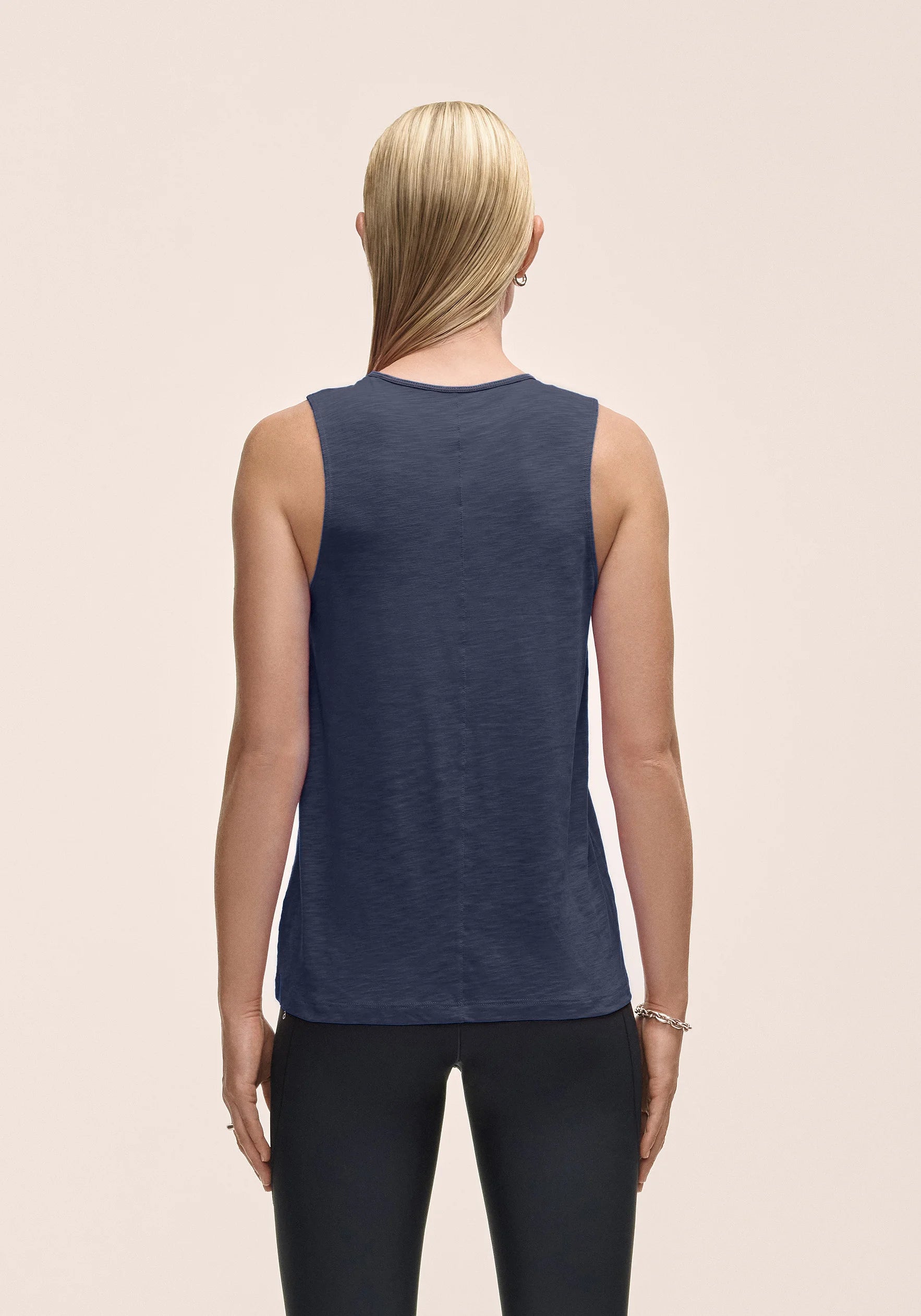 Casall Soft Texture Tank canotta core blue in Tencel