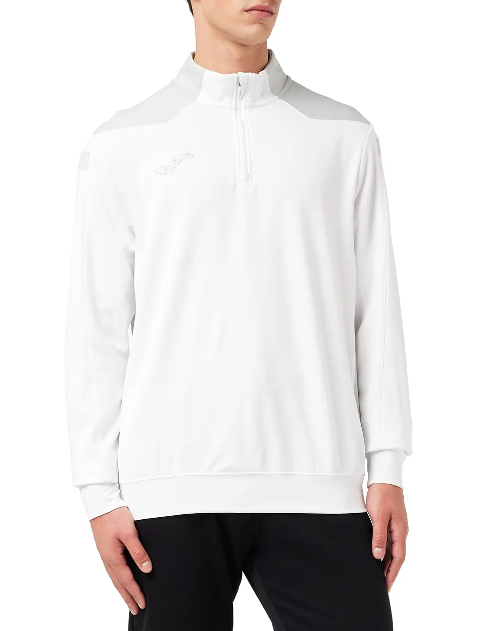 Joma Championship VI felpa uomo bianco grigio girocollo