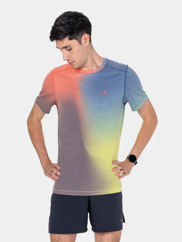Ronhill Tech Golden Hour t-shirt running Ronhill Red fresca