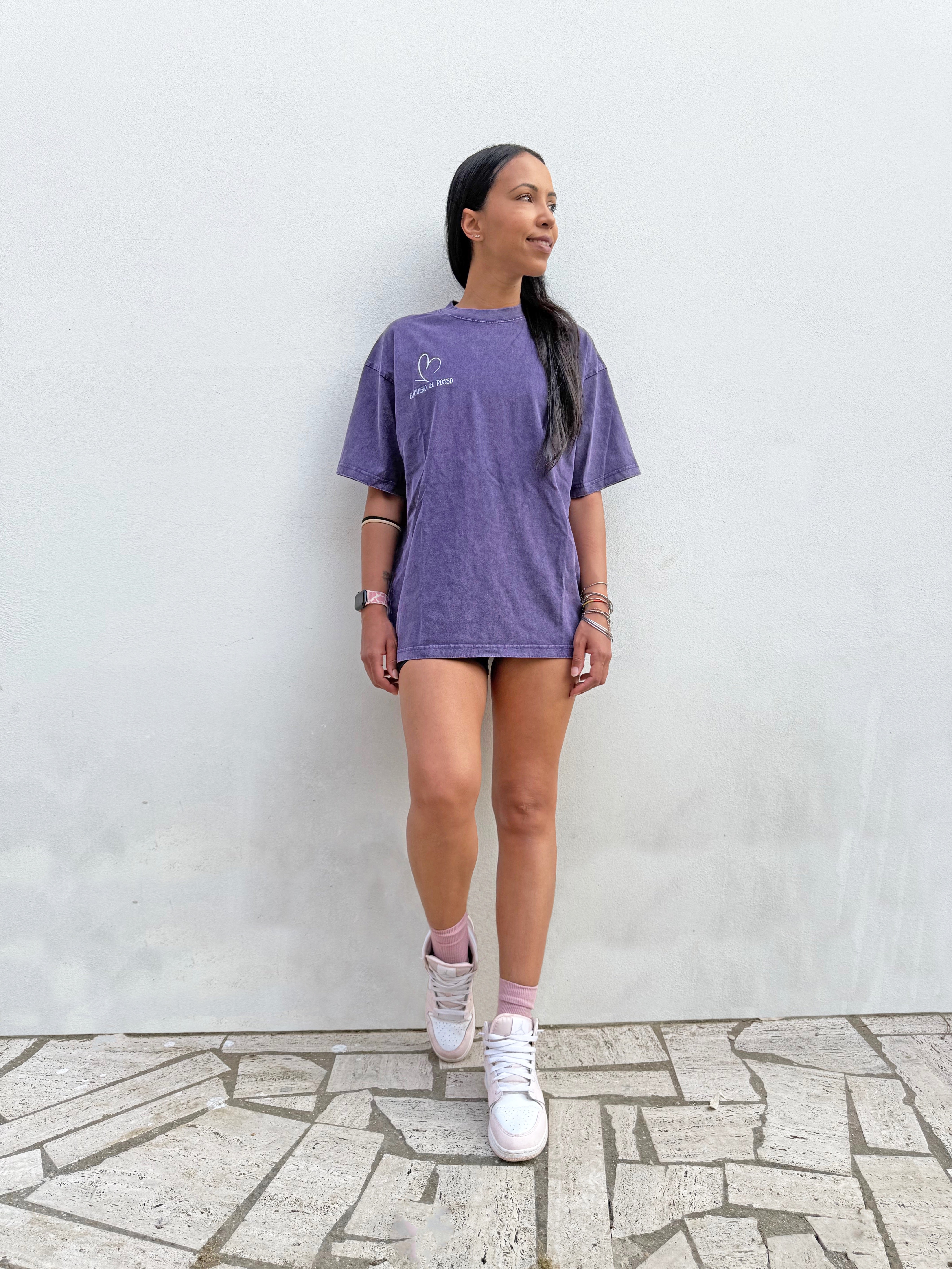 VB Cover Pump t-shirt oversize in cotone viola