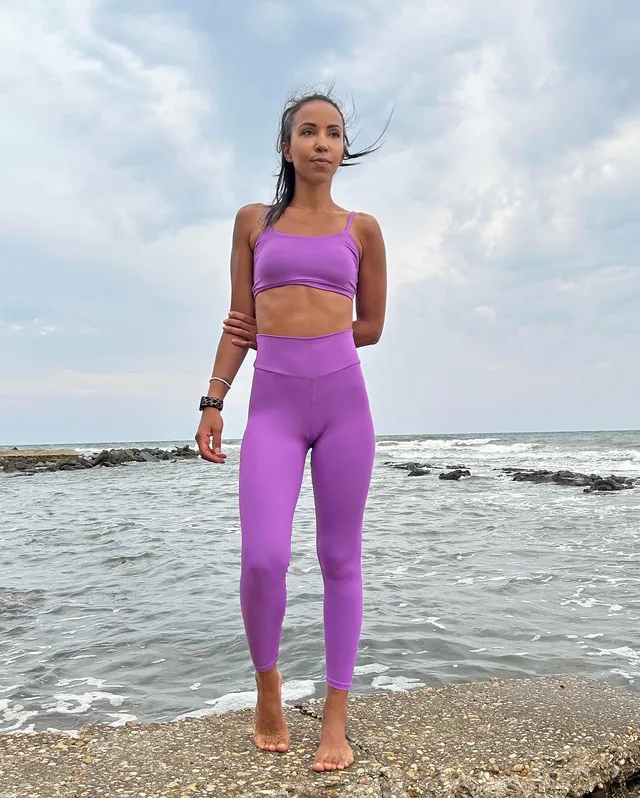VB Lavanda leggings sportivi traspiranti