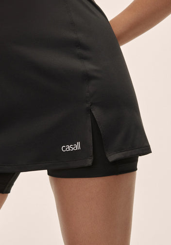 Casall Court Slit Skirt gonna tennis nera elasticizzata