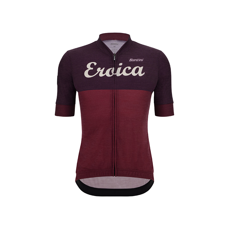 L'Eroica Luce maglia ciclismo bordeaux lana merino