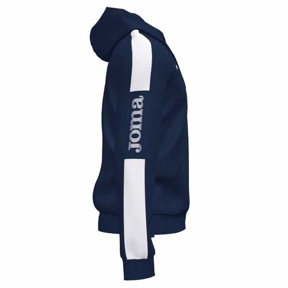 Joma Comfort II felpa cappuccio uomo bianca in cotone