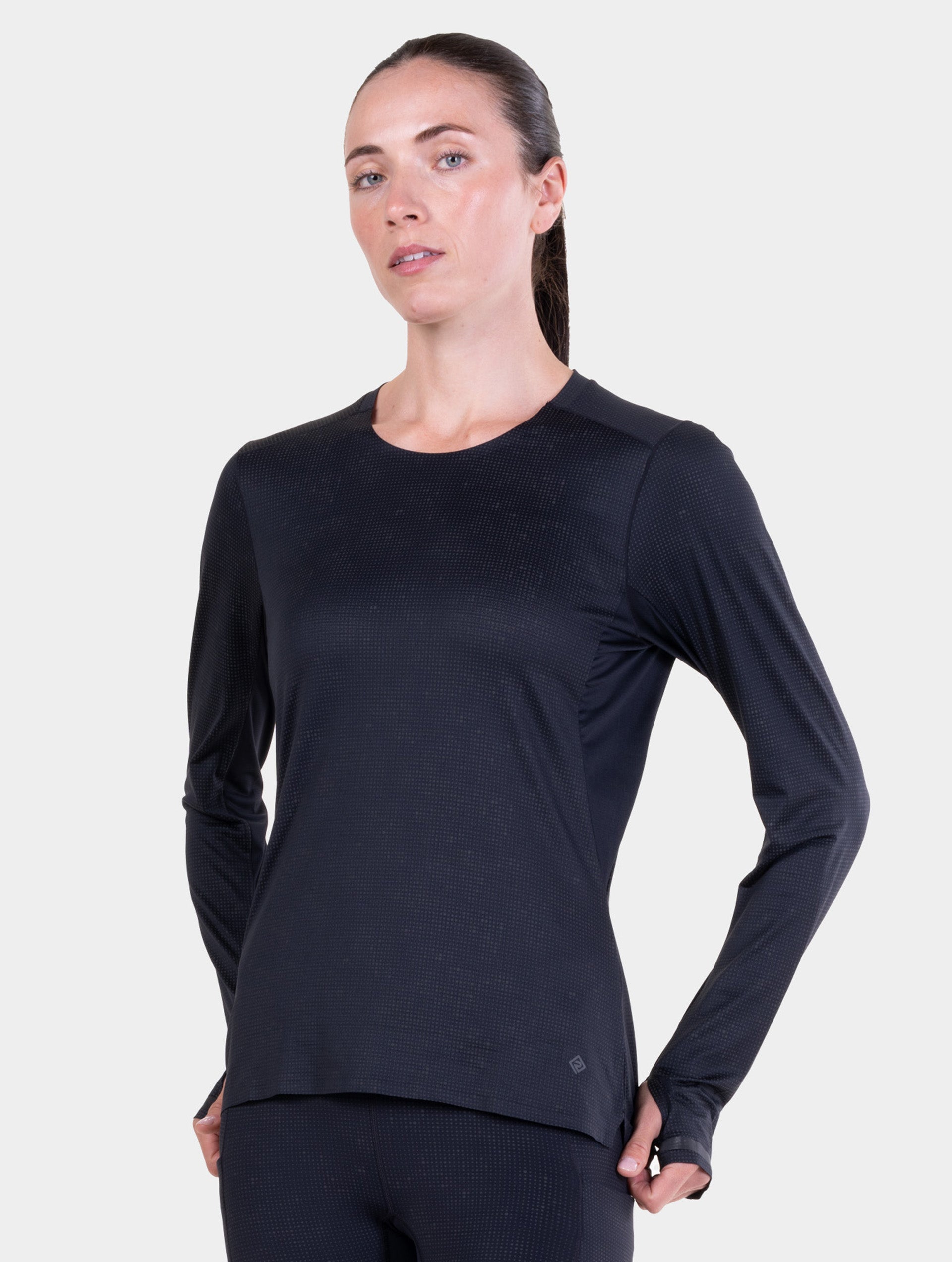 Ronhill Tech Reflect Lux maglia donna nera riflettente manica lunga