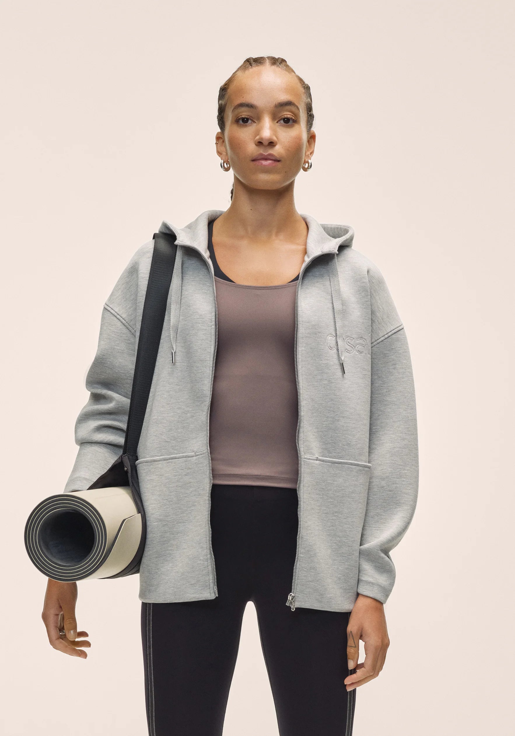 Casall Yoga Mat Carrier borsa tappetino yoga nera riciclata