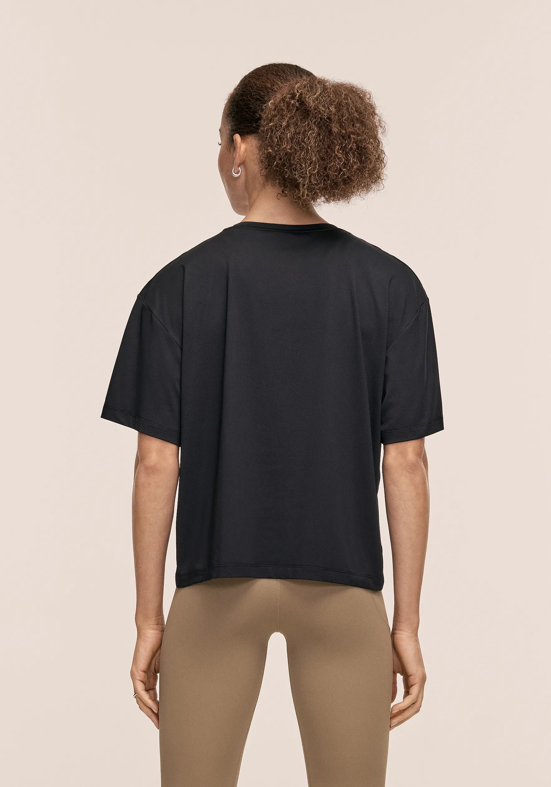 Casall Laser Mesh Tee maglia nera traspirante