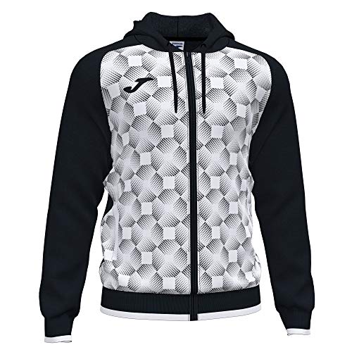 Joma Supernova III felpa uomo nero bianco con cappuccio