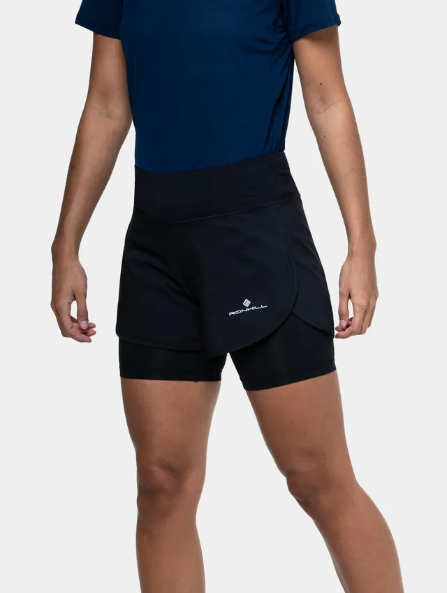 Ronhill Tech 4.5 Twin Short running All Black 2 in 1