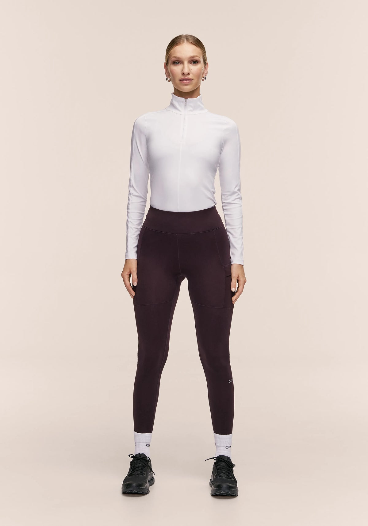 Casall Warm leggings termici dark cherry moon invernale tasche