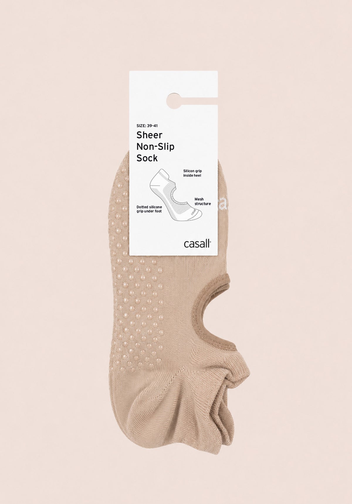 Casall Sheer Non-Slip Sock calzini antiscivolo Warm Cashmere