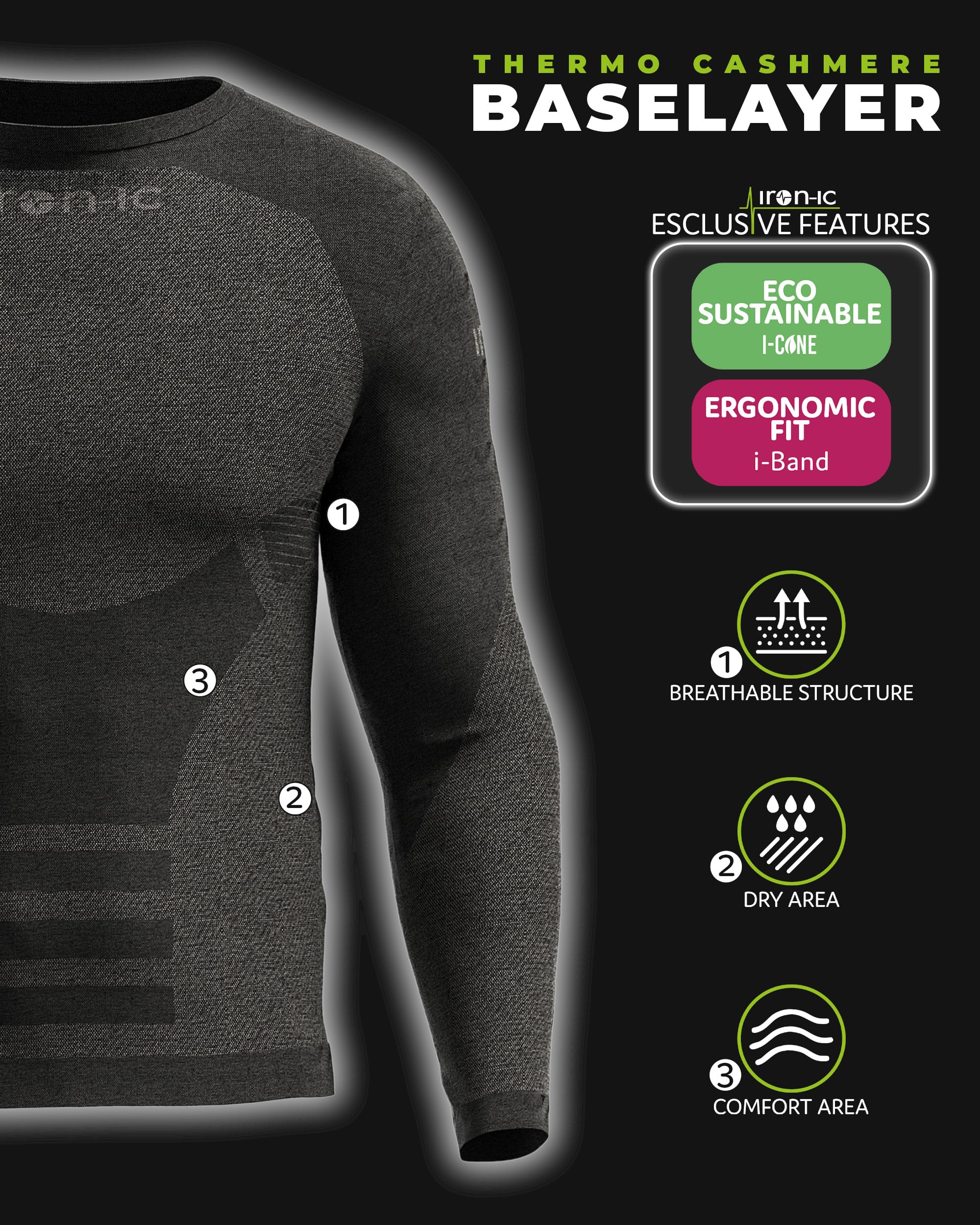 Iron-Ic Ultra Warm 202002 maglia manica lunga uomo S-M