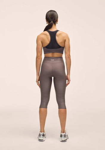 Casall Capri Slit Regular Waist Tights leggings grigi