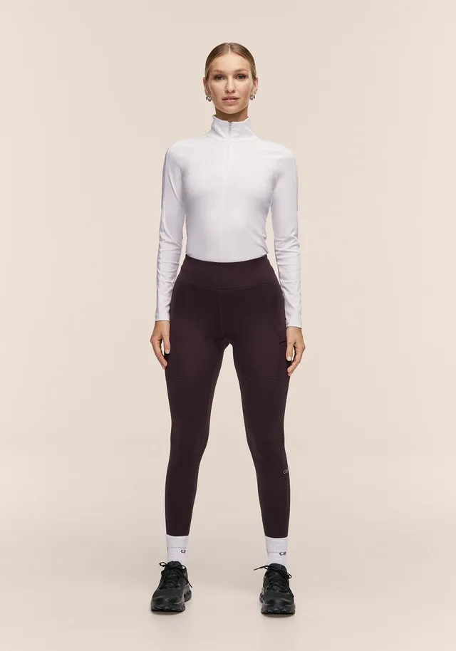 Casall Warm leggings termici dark cherry moon invernale tasche