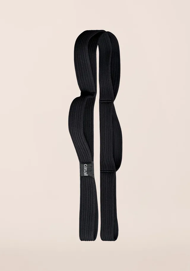 Casall Stretchy Cinghia Yoga Nera elastica con cappi