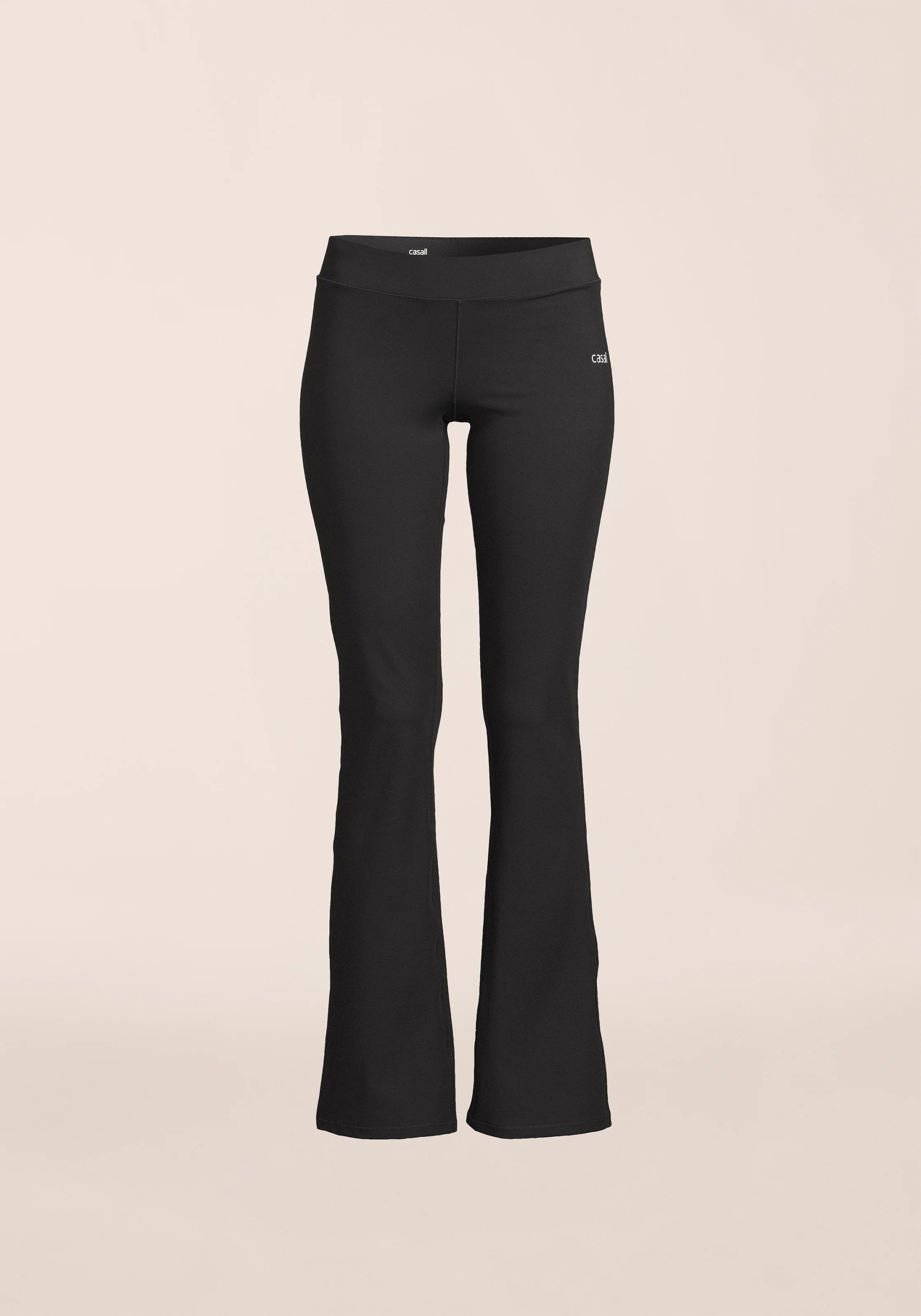 Casall Flare Low Waist Pantaloni Yoga Neri Vita Bassa