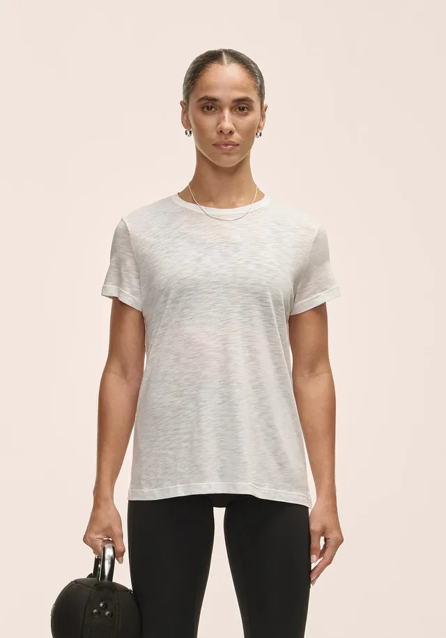 Casall Soft Texture Tee maglietta bianco Tencel