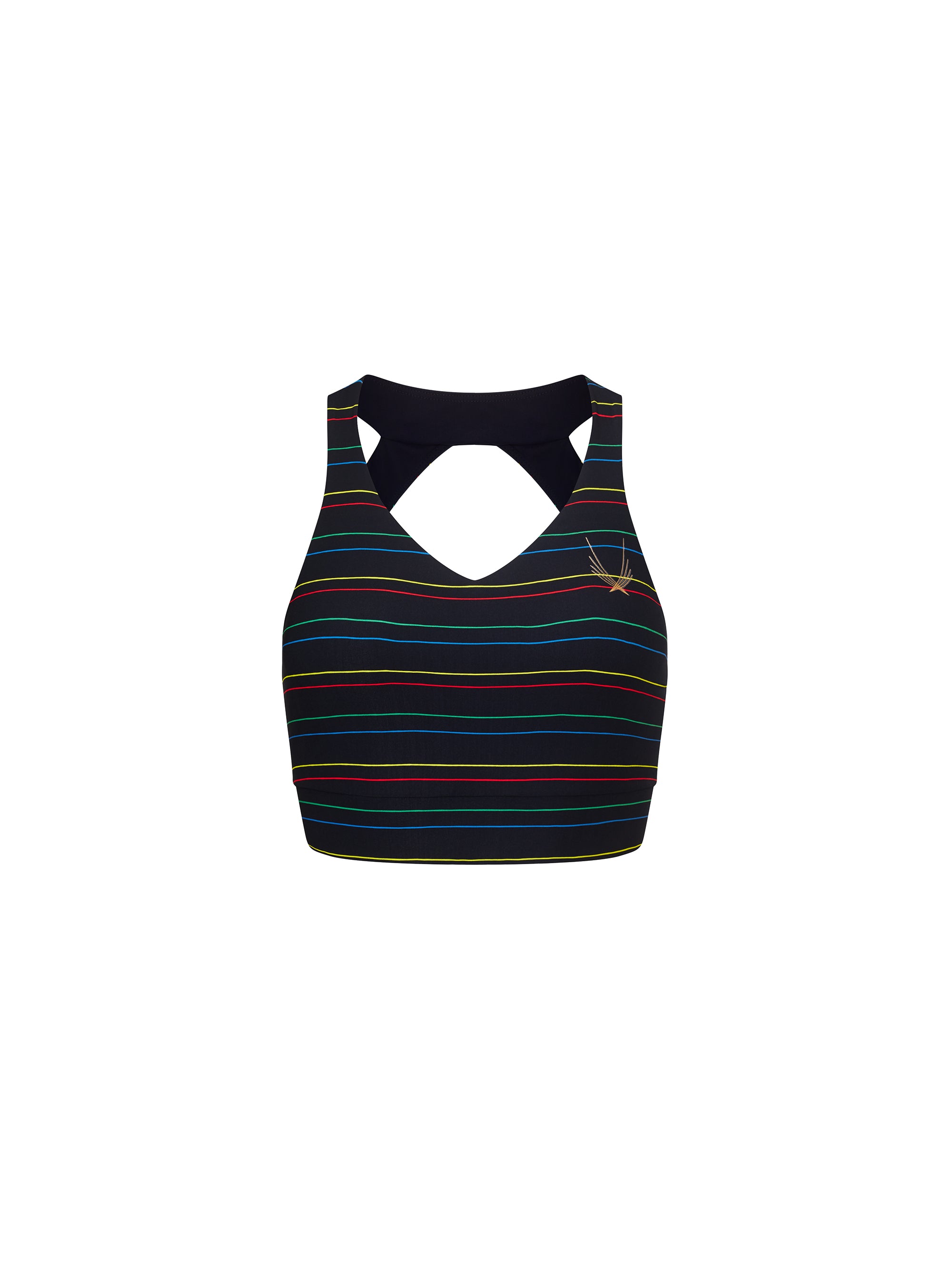 Lucas Hugh Dynamo Sports Bra reggiseno sportivo nero pinstripe