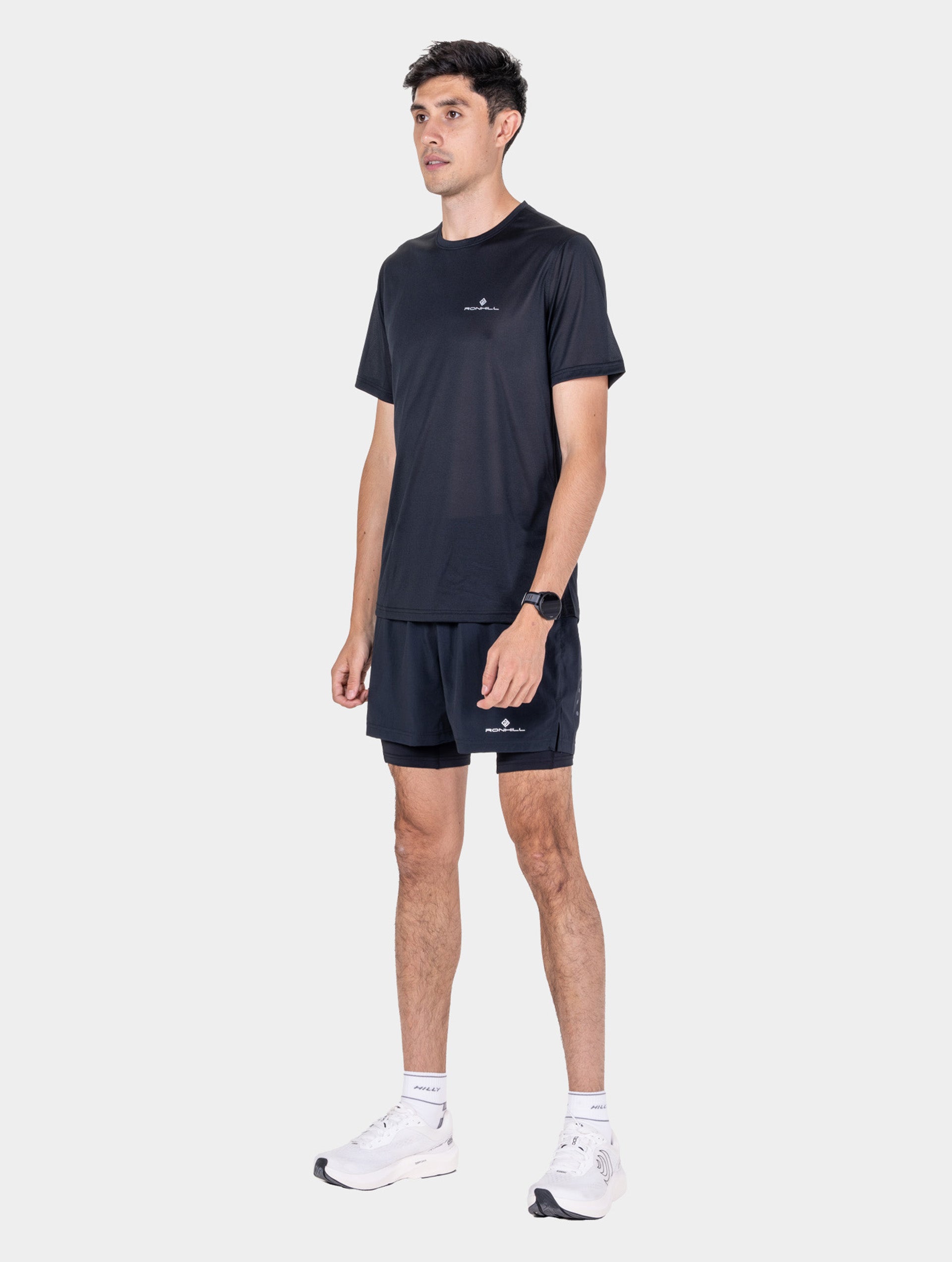 Ronhill Core S/S Tee t-shirt running uomo nero traspirante