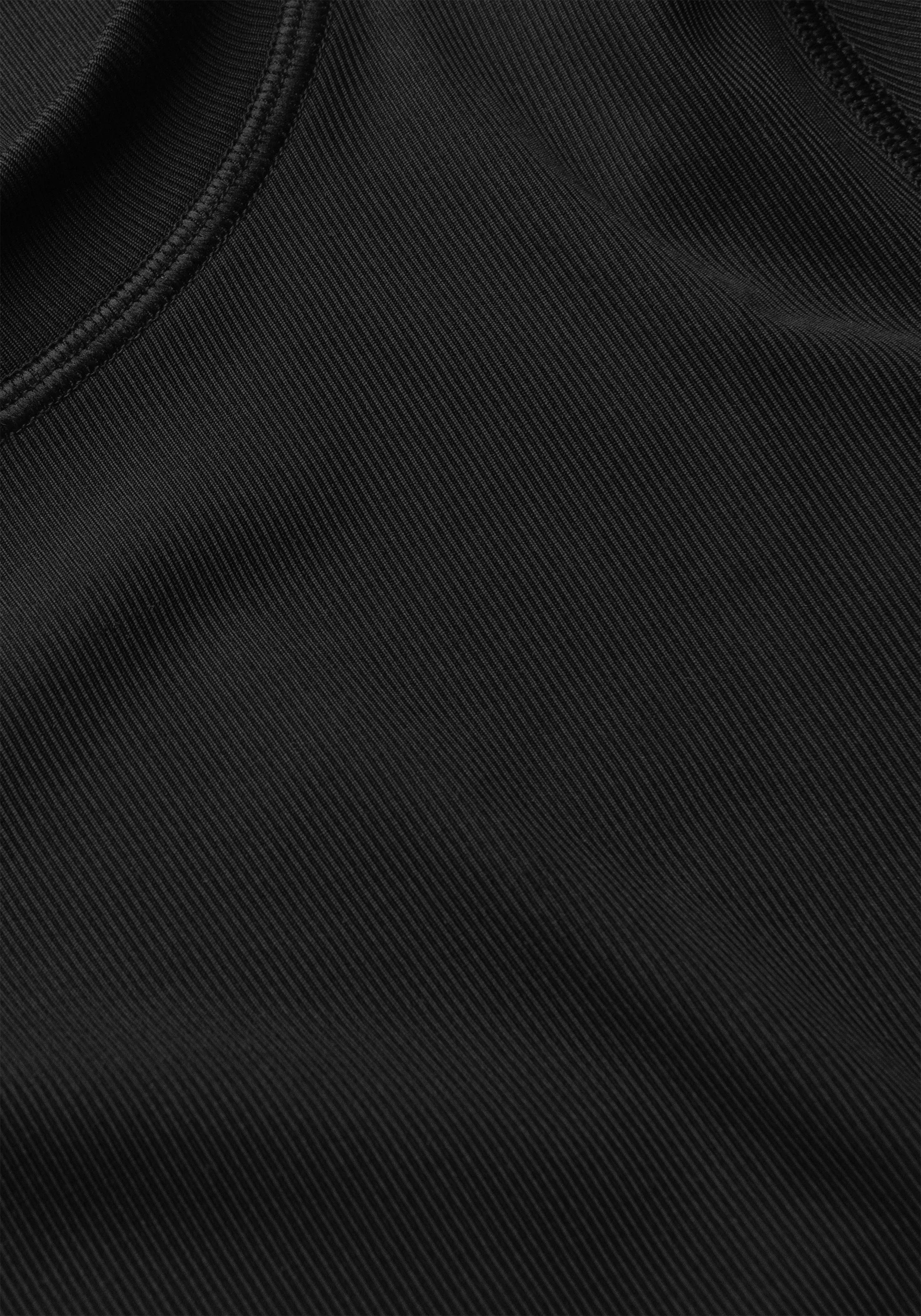 Casall Defined Rib Tee t-shirt training Black elasticizzata