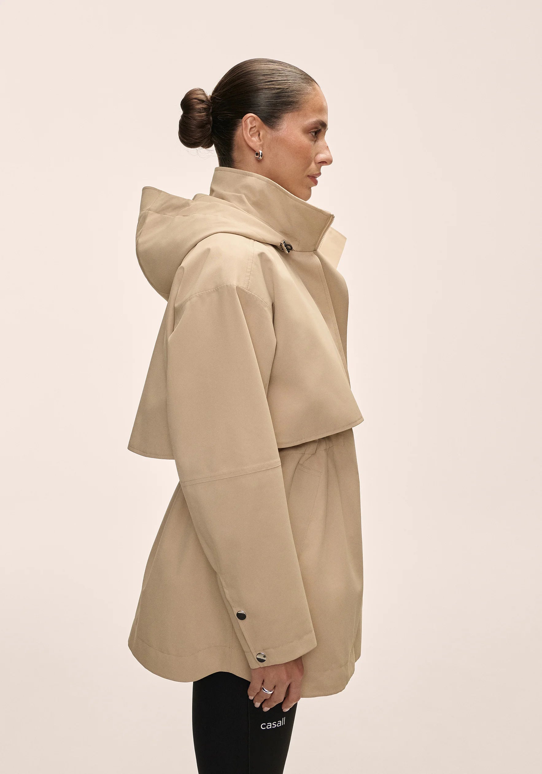 Casall Scandi Trench giacca antipioggia sand beige impermeabile