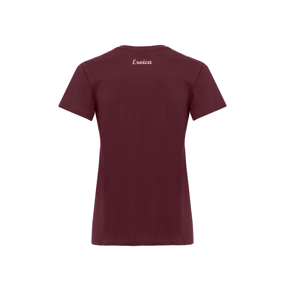 L'Eroica T-shirt cotone bordeaux vestibilità regolare