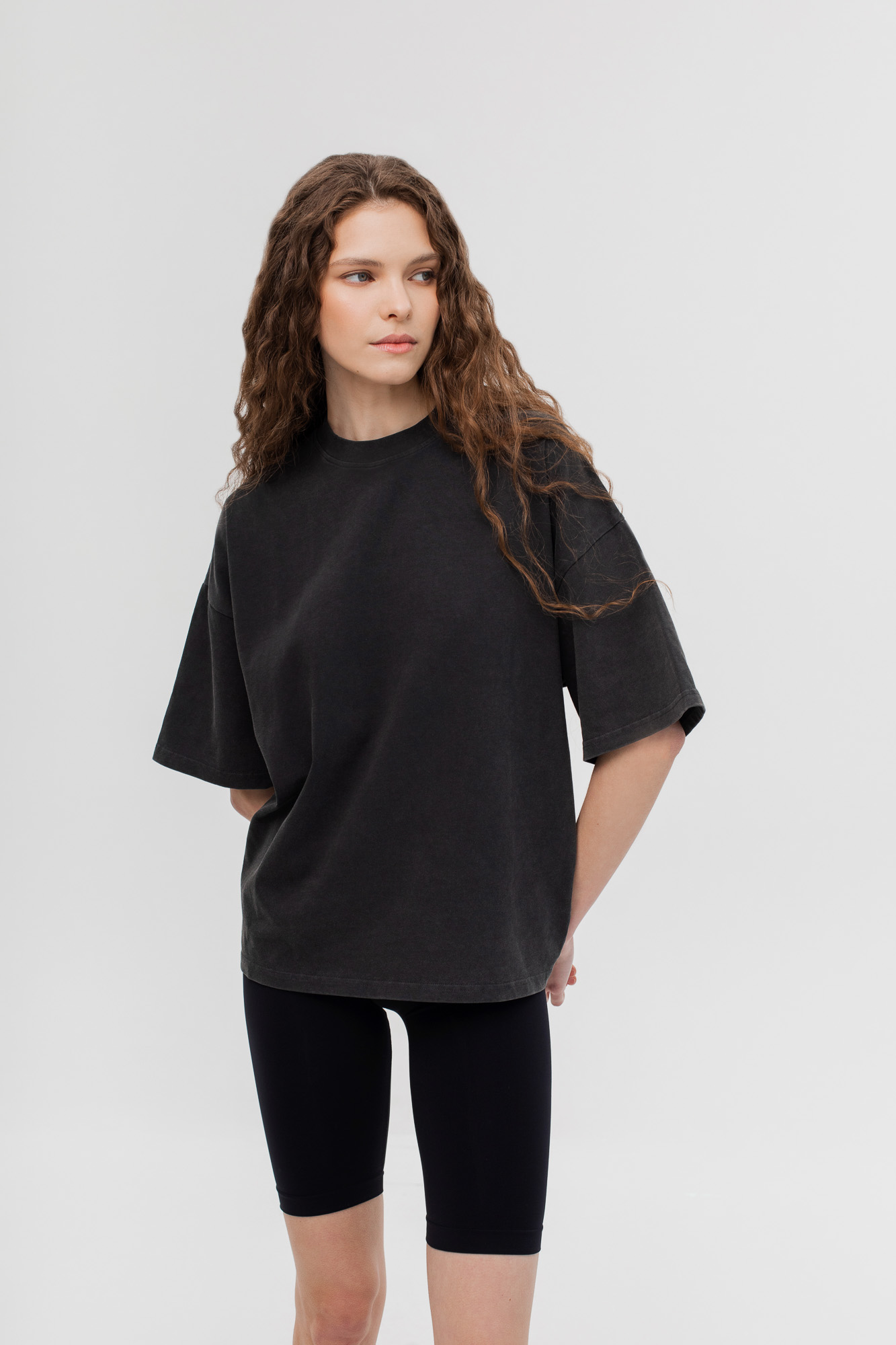 SIAWEAR Short Sleeve Oversized Boxy Tee t-shirt cotone bio