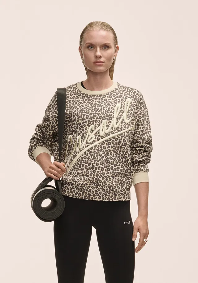 Casall Leo Terry felpa Leo Print in cotone bio