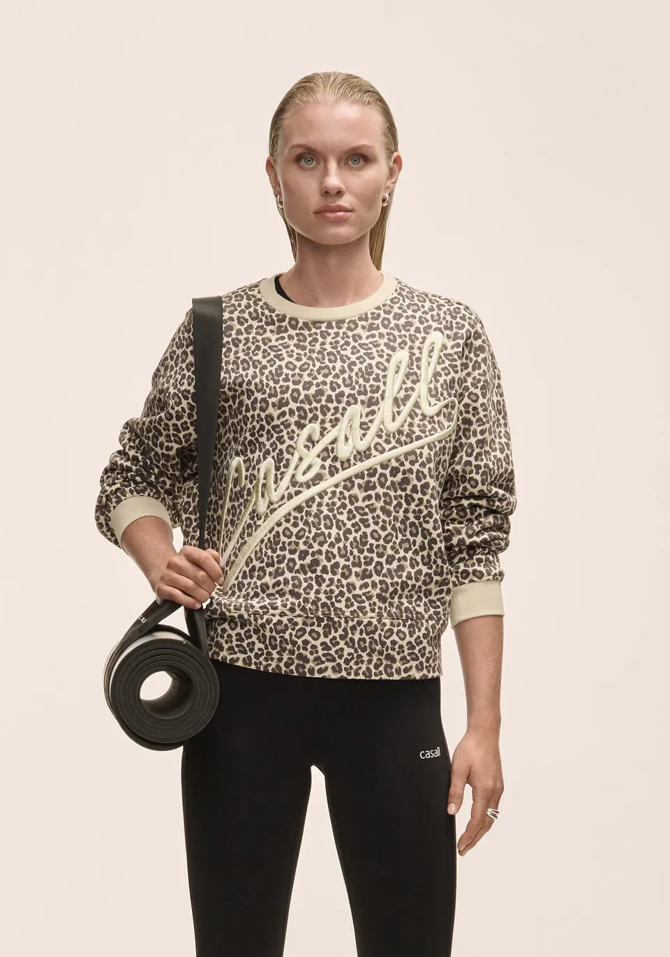 Casall Leo Terry felpa Leo Print in cotone bio
