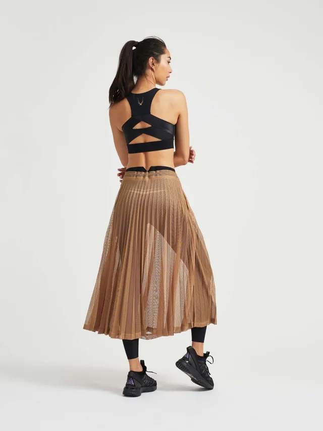 Lucas Hugh Pivot Pleated Skirt gonna midi dune traspirante