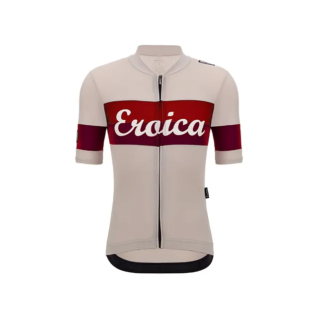 L'Eroica Quiete maglia ciclismo azzurra traspirante