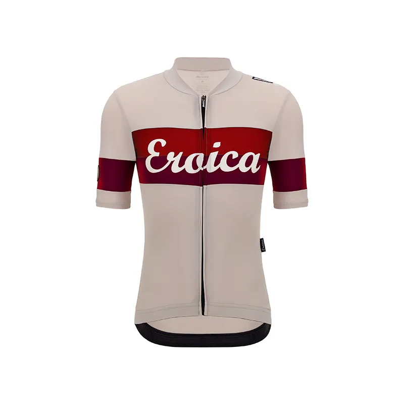 L'Eroica Quiete maglia ciclismo azzurra traspirante