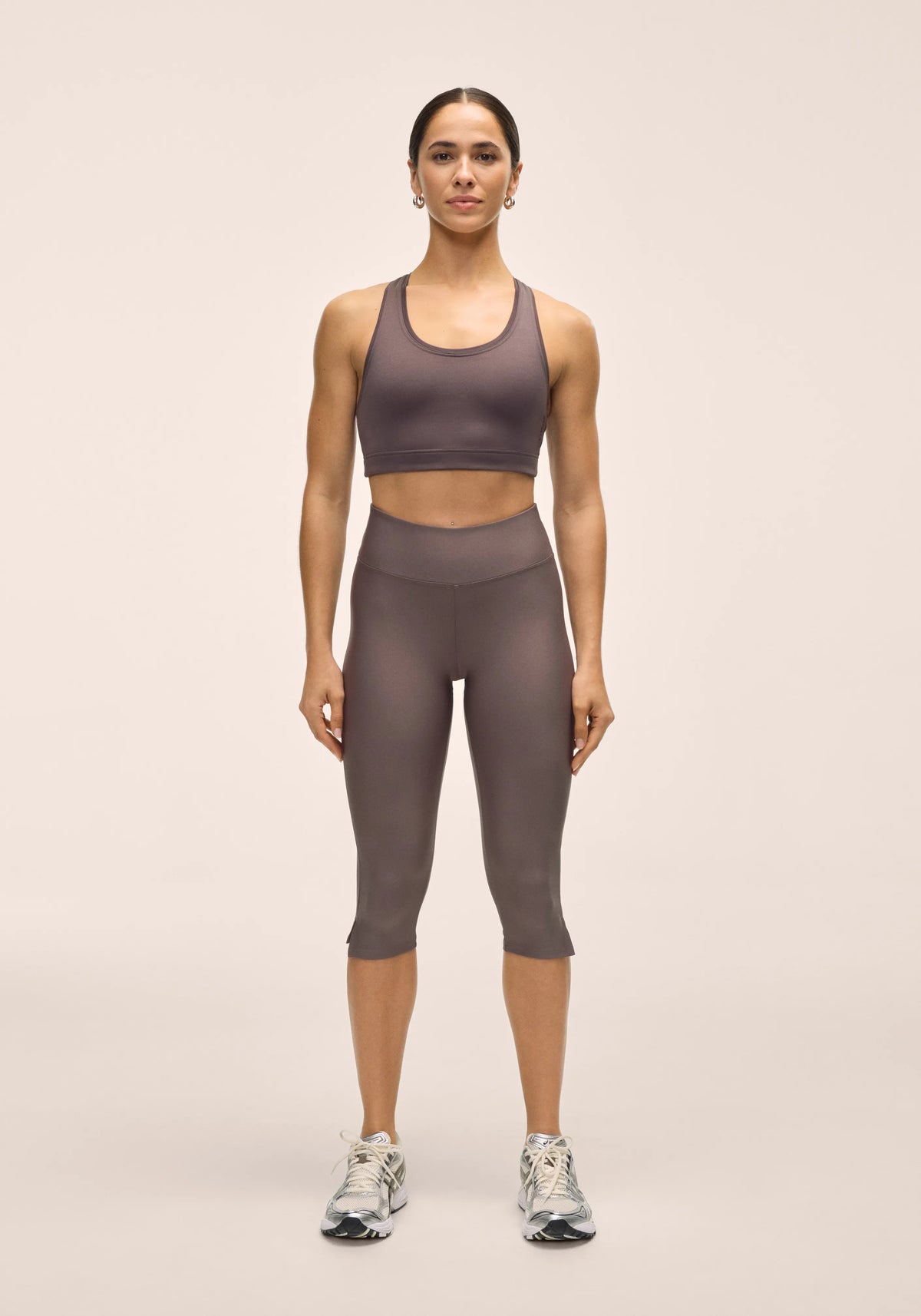 Casall Capri Slit Regular Waist Tights leggings grigi
