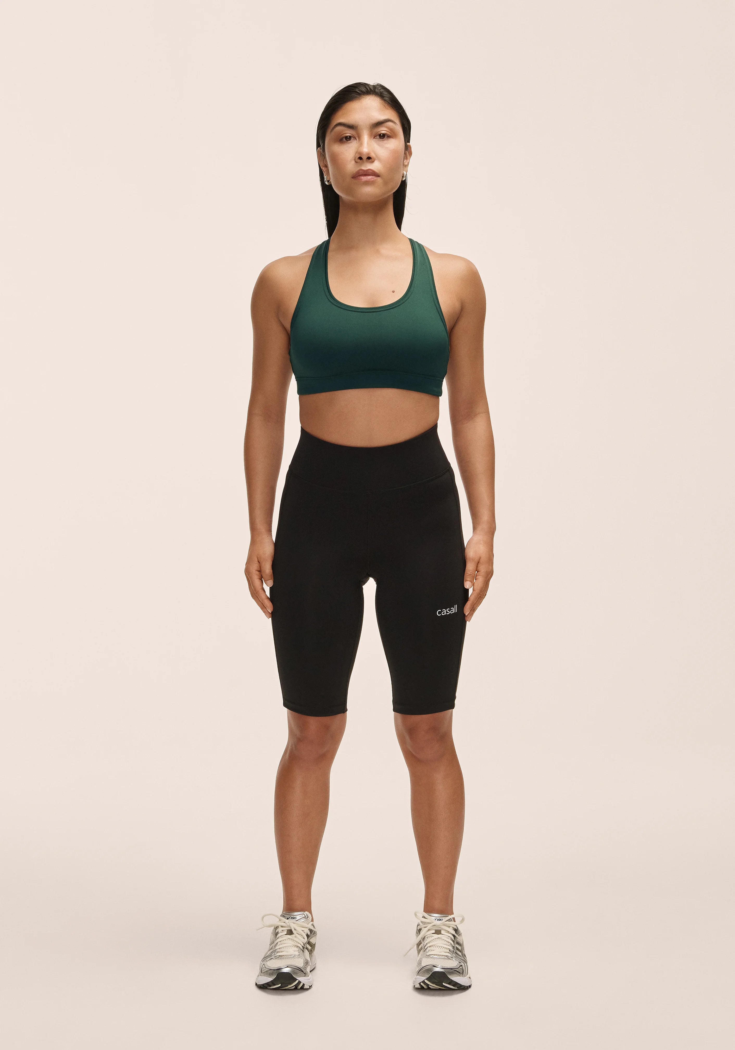 Casall Essential High Waist shorts bici nero vita alta