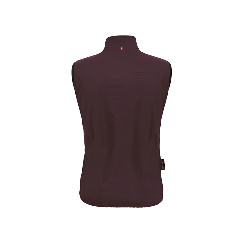 L'Eroica Alpha Pack gilet bici burgundy antivento