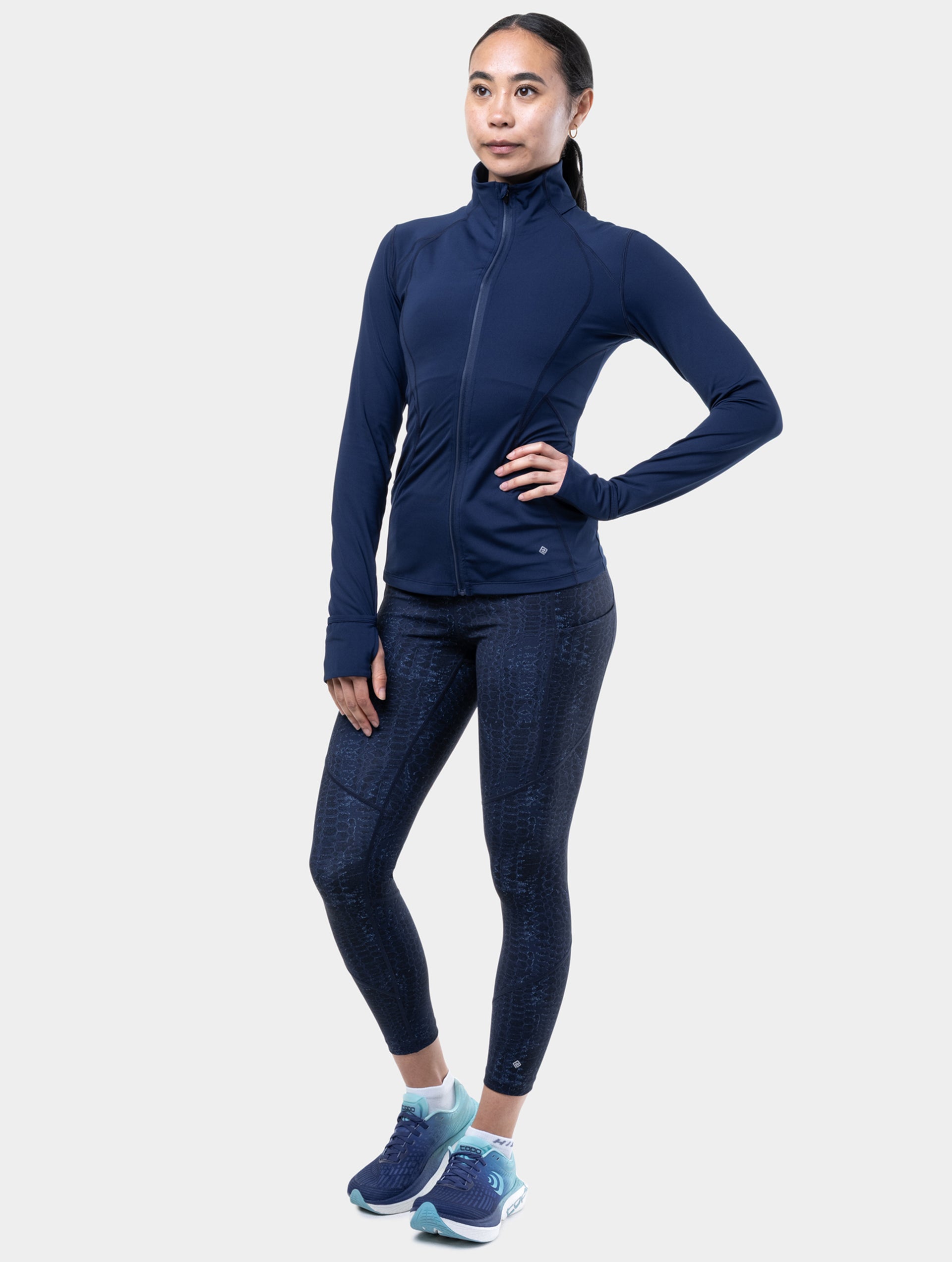 Ronhill Tech 7/8 Tight Leggings Running Donna Evening Haze con tasca