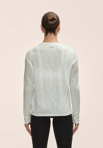 Casall Soft Texture Long Sleeve maglia misty green yoga