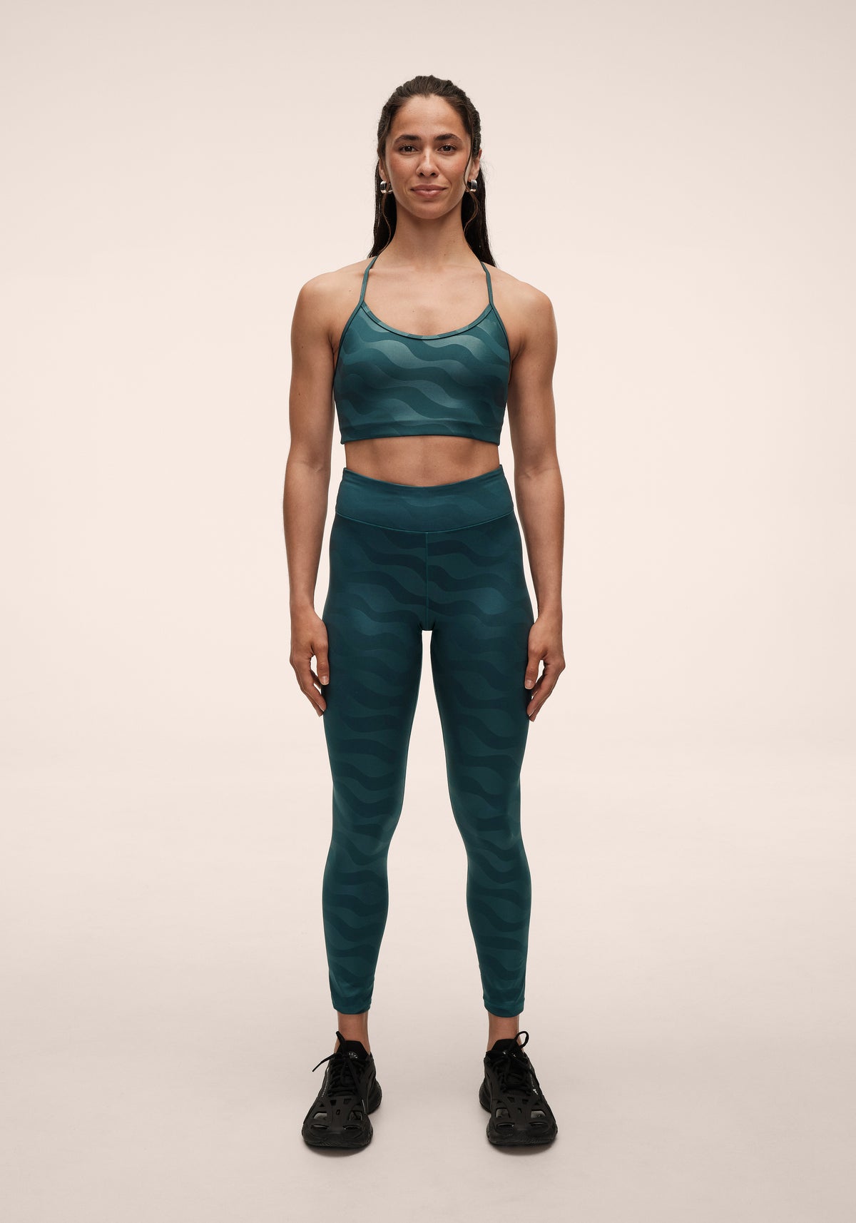 Casall Heat Printed High Waist Tights leggings Ocean Geo
