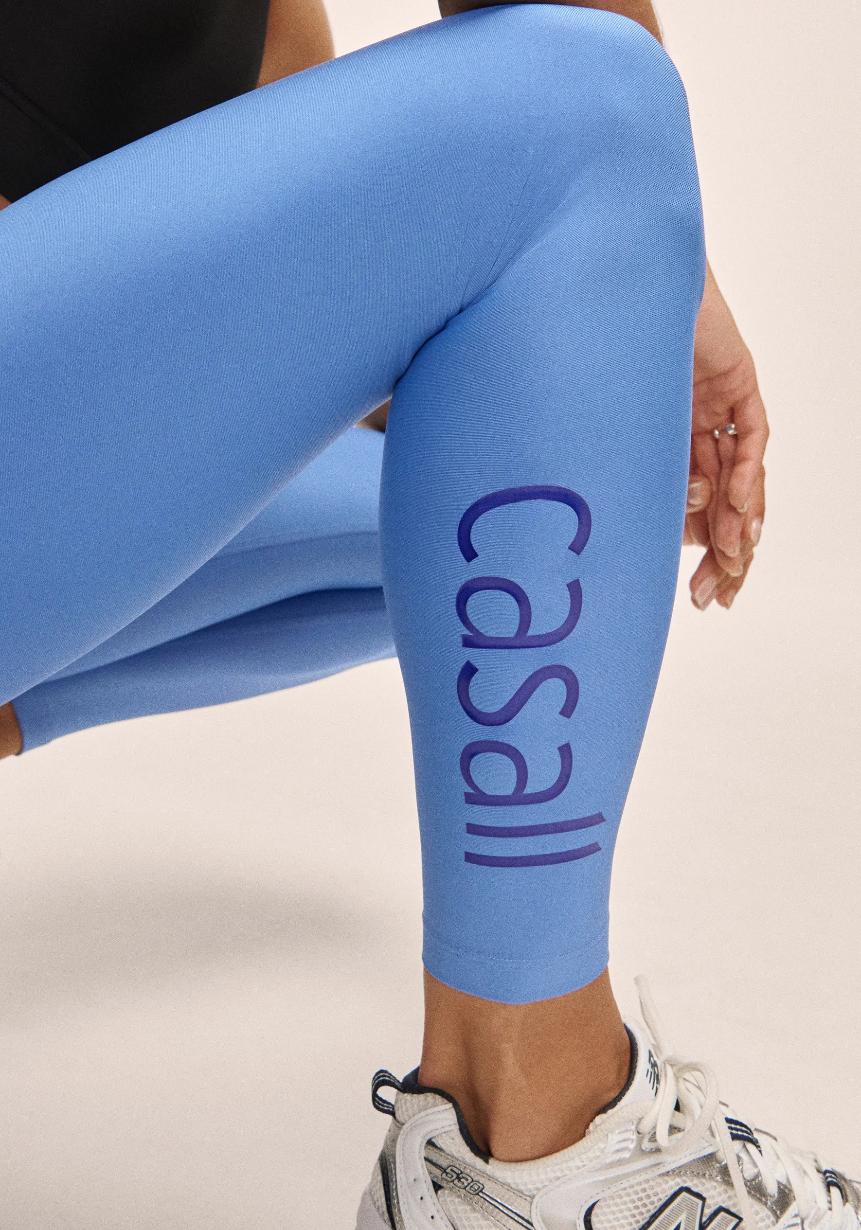 Casall Graphic High Waist leggings Riviera Blue vita alta