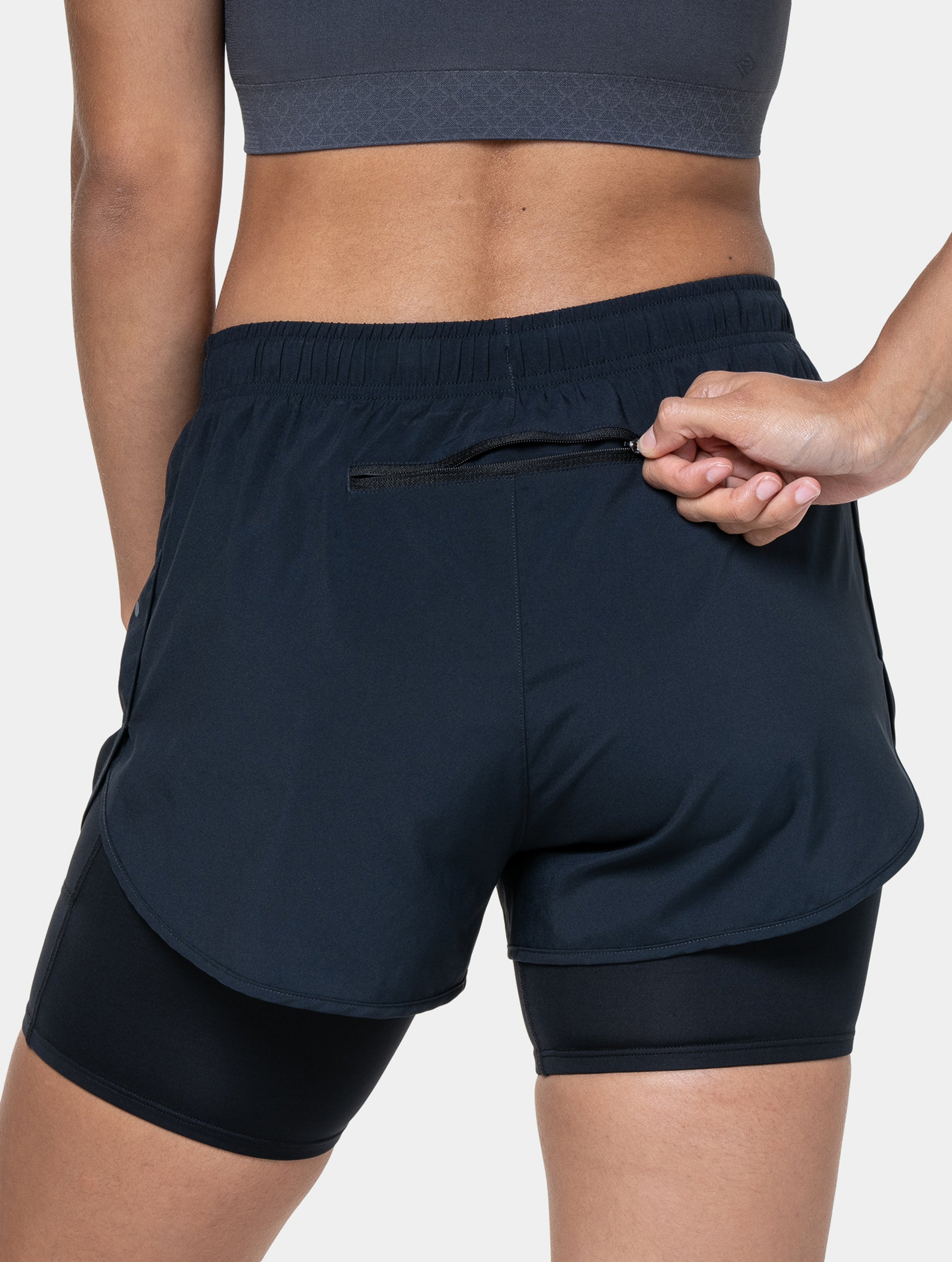 Ronhill Core Twin Short Pantaloncini Running Neri