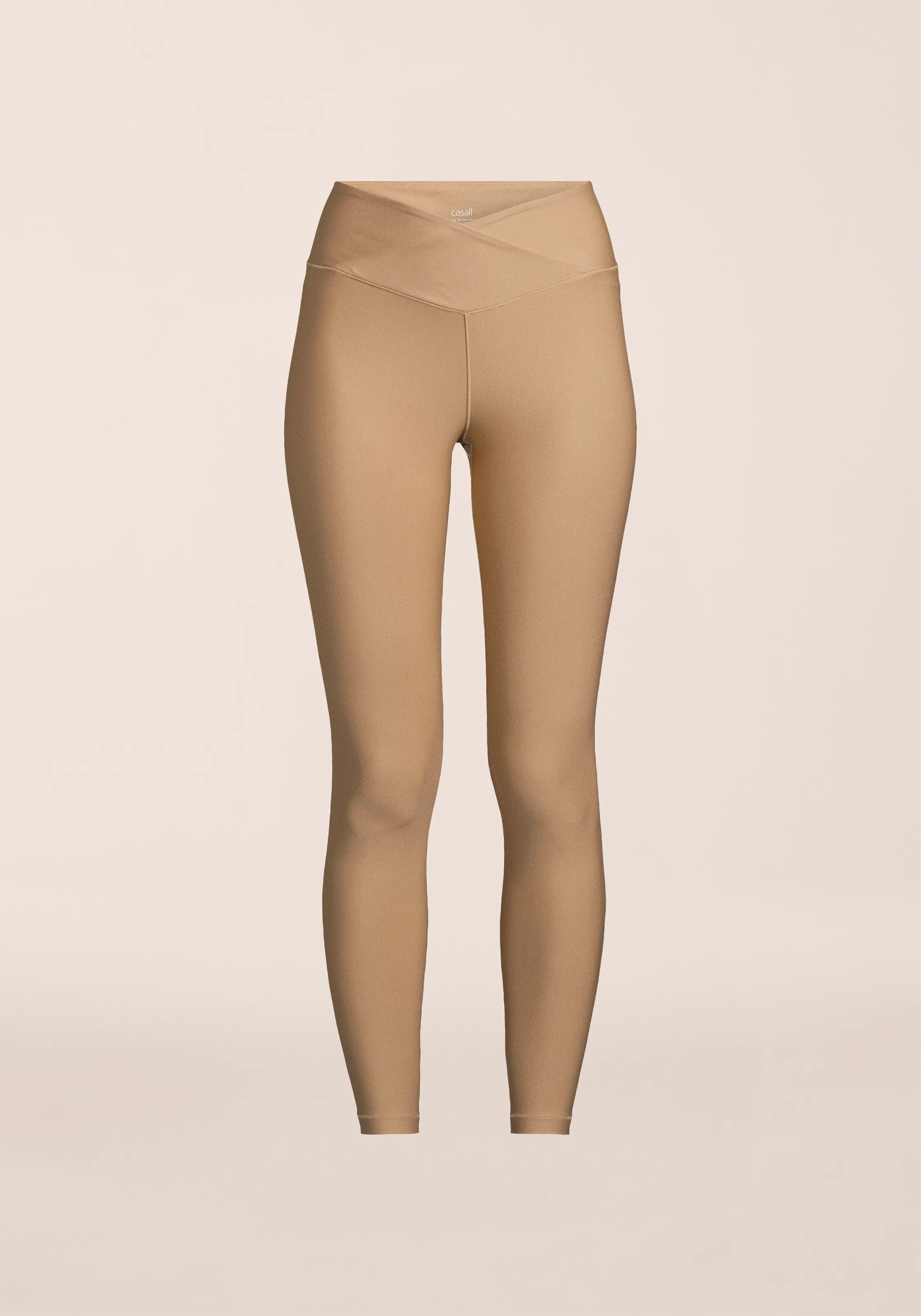 Casall Overlap High Waist Leggings Cachi Chiaro