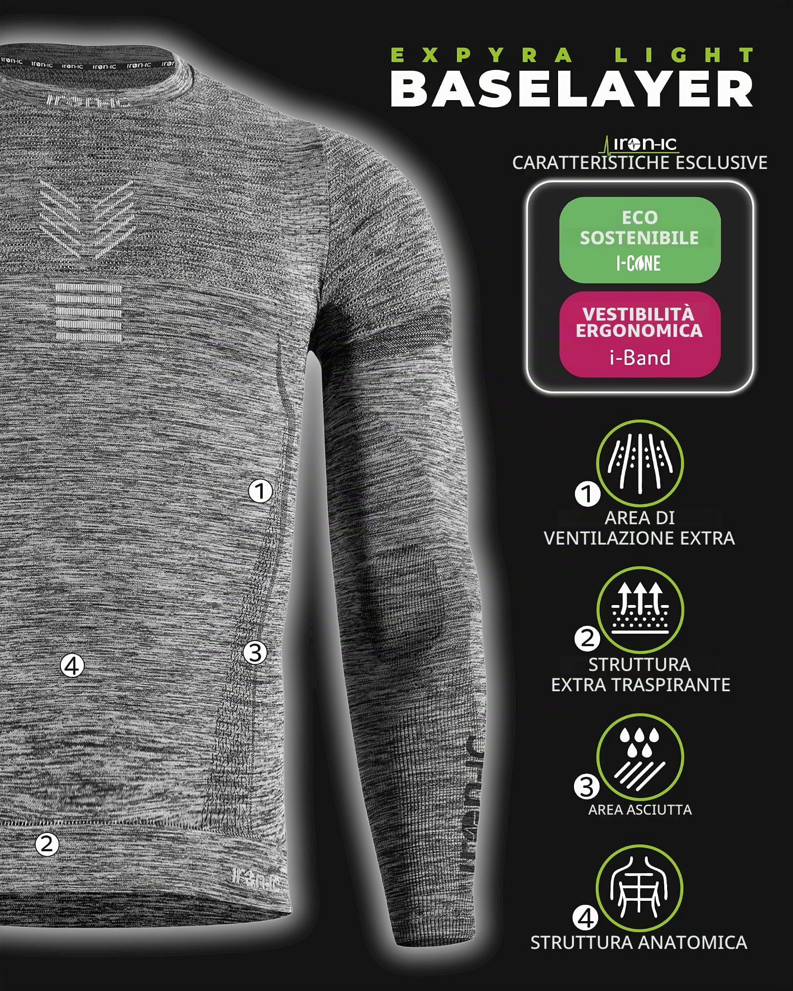 IRON-IC Thermic 201659 Maglia Uomo XXL Traspirante