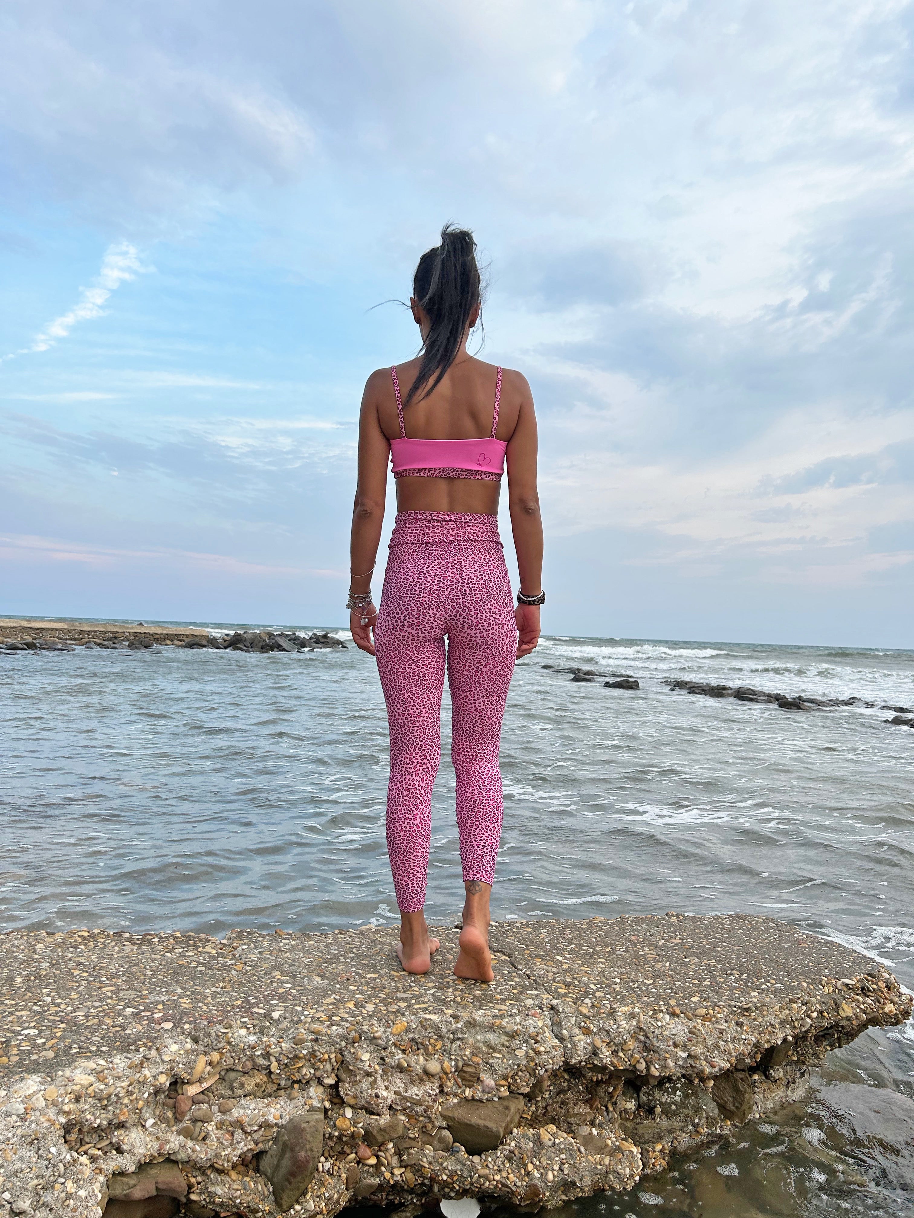 VB Animalier Rosa leggings traspiranti