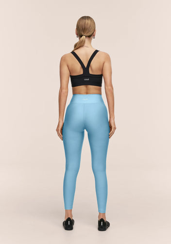 Casall Overlap Leggings Vita Alta Blu modellanti