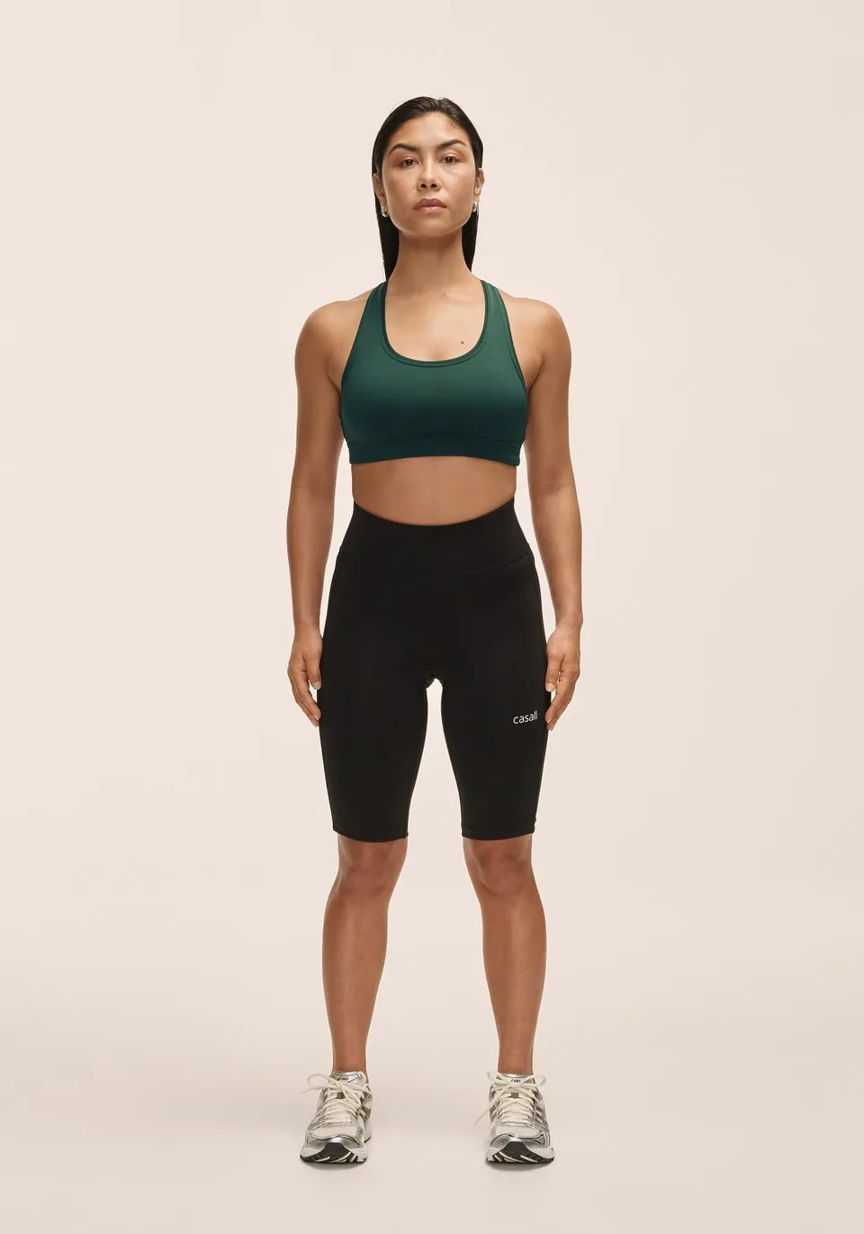 Casall Essential High Waist shorts bici nero vita alta