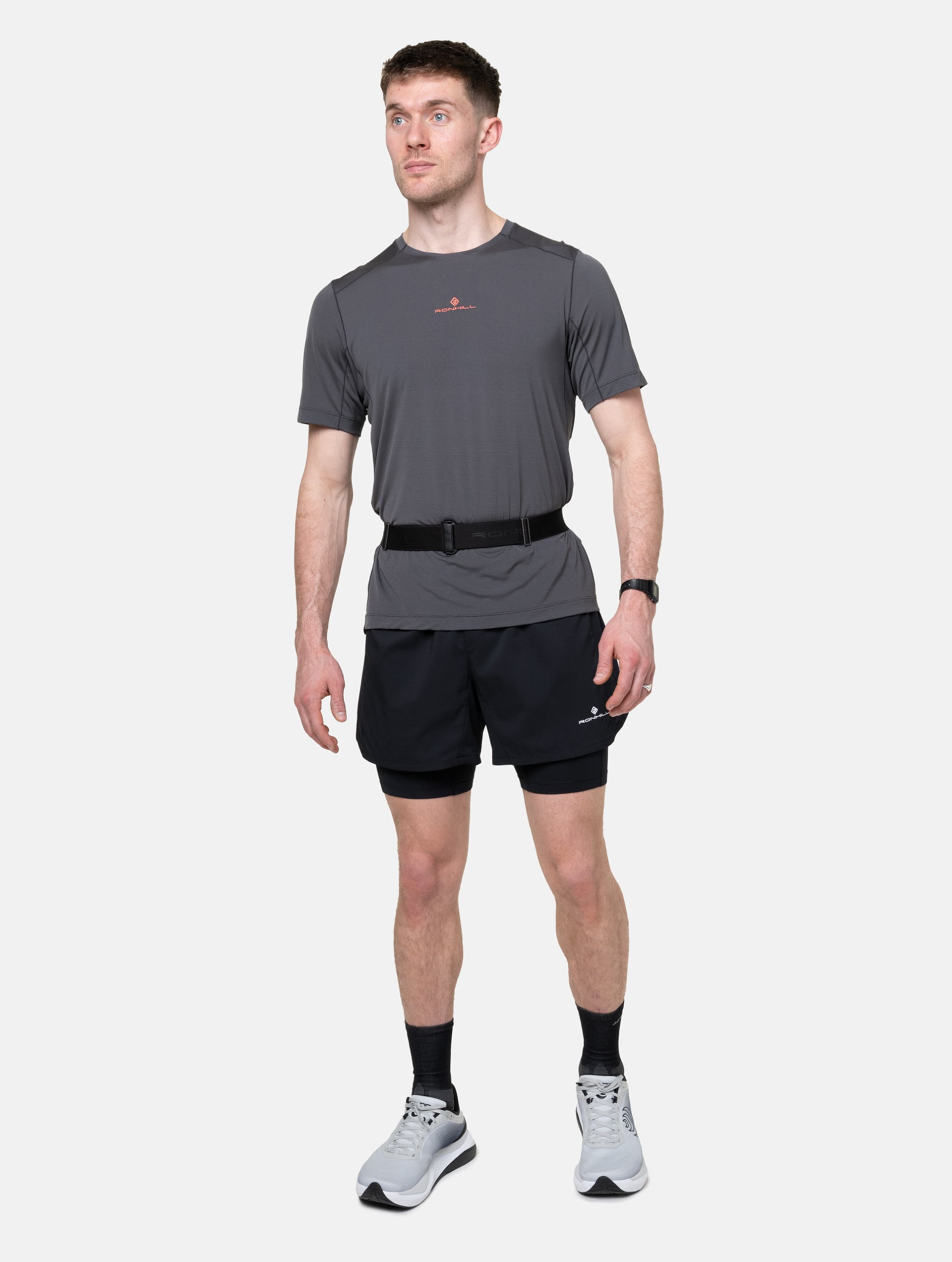 Ronhill Speed 90 marsupio running unisex nero/rosso leggero