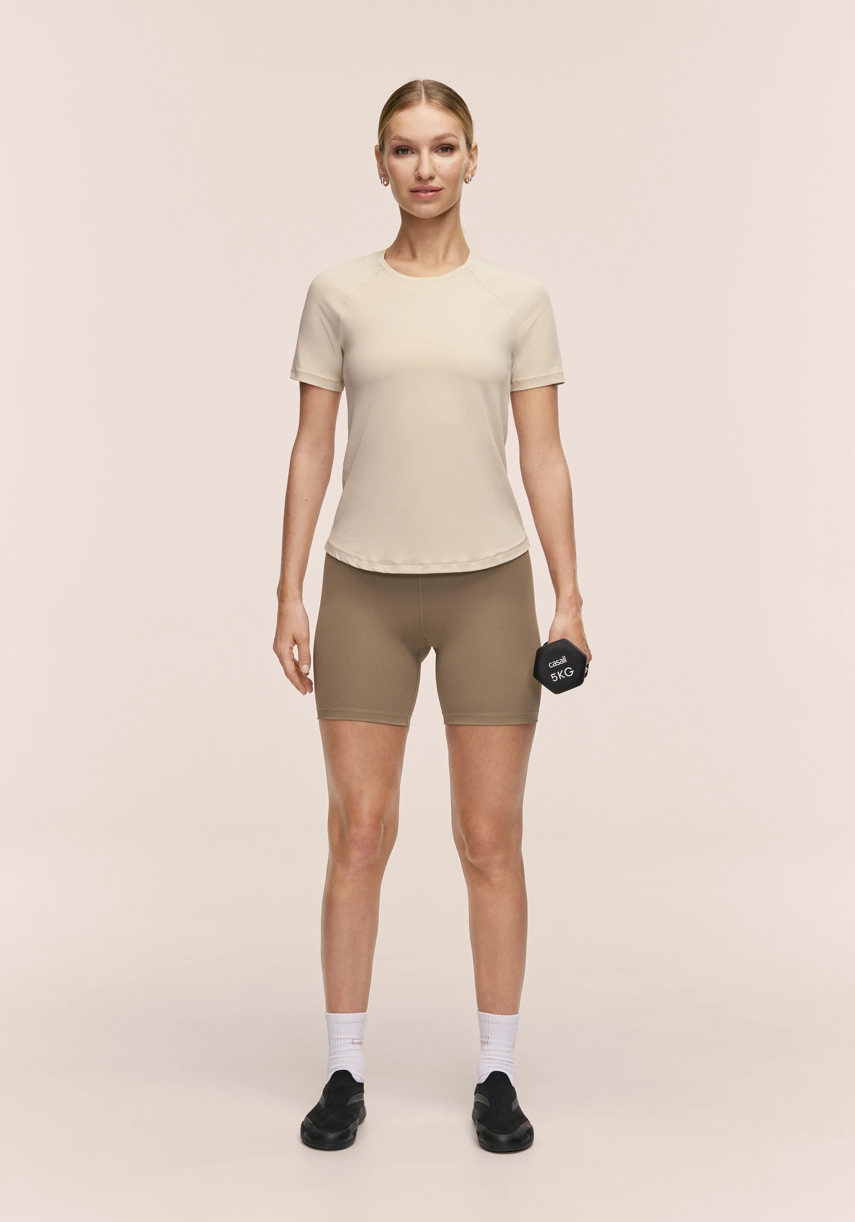 Casall Essential Tee t-shirt ecru seamless XS-XL